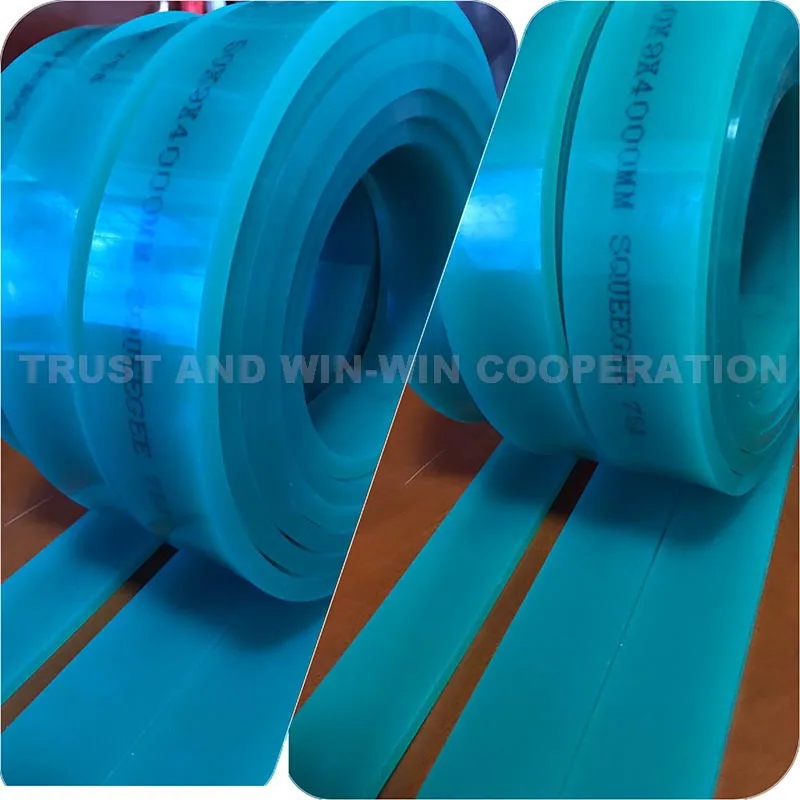 Free shipping !!! Green 50mm*9mm*4000mm!!! Screen Printing Flat Squeegee Rubber_75A Durometer