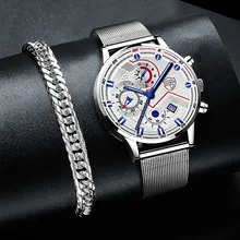 

Men Stainless Steel Quartz Wristwatch Male Business Calendar Luminous Casual Sport Clock Watches Minimalist Gold Bracelet