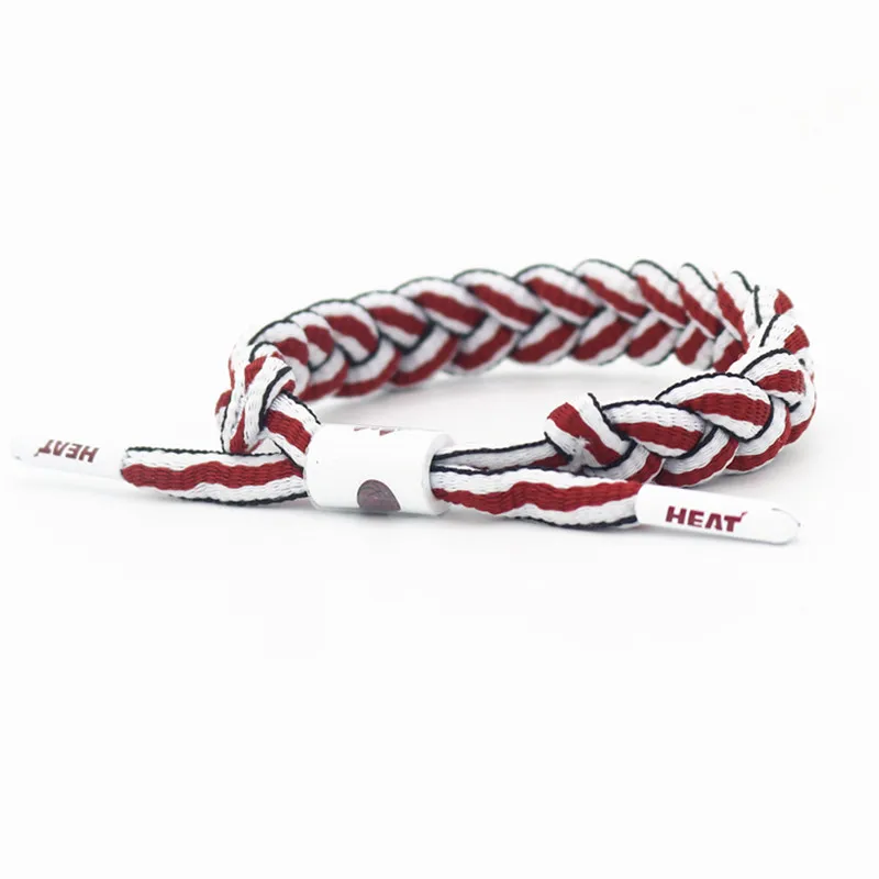 12pcs high quality cotton size adjustable wristband basketball sports bracelet shoelace bangle as irving fans gift