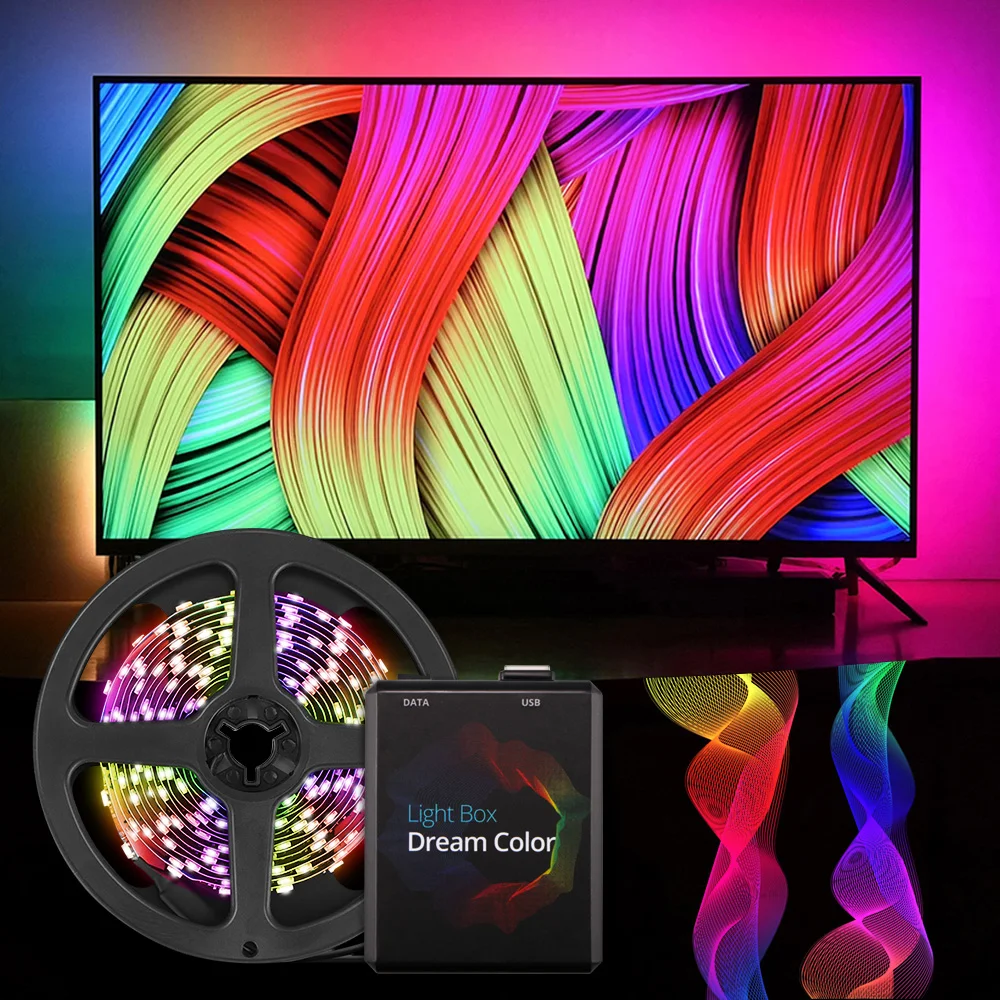 DIY Ambilight RGB 5050 Светодиодная лента полный набор ТВ Настольный ПК экран монитор мечта экран тыловая подсветка 2 м 3M 4M 5 м
