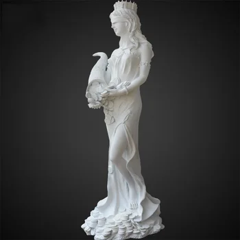

Nordic style Resin Fortune Goddess Plaster Statue Ornaments Home Figurines Crafts Hotel Portrait Sculpture Furnishing Decoration
