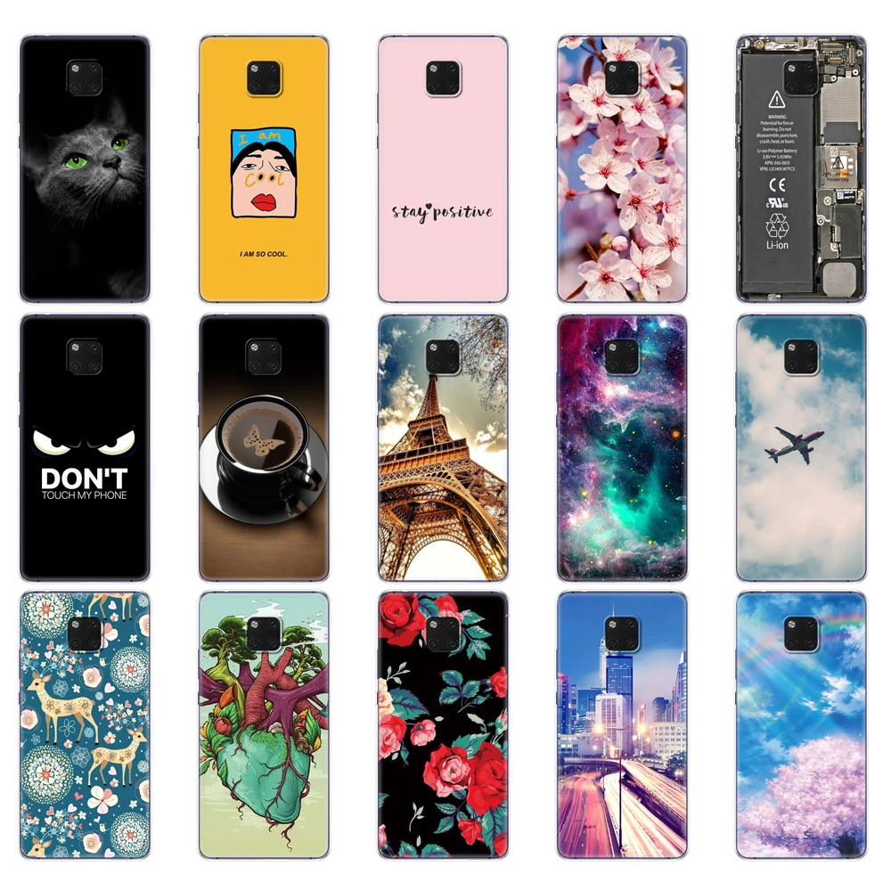 Мягкий чехол для Huawei Mate 20 pro прозрачный силиконовый из ТПУ X бампер mate20|Бамперы| |
