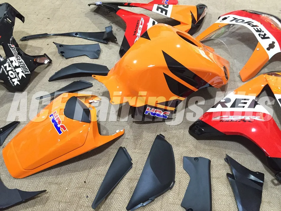 Литья под давлением ABS полные комплекты обтекателей Подходит для Honda CBR1000RR 08-11 2008 2009 2010 2011 CBR1000 тела комплект Лидер продаж Repsol