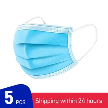 

50 Pcs Mask Disposable Mask Spot Masks Mouth Mask 3-Layer Disposable Masks Earloop Non Woven Mouth Mask 12-24 Hours Shipping