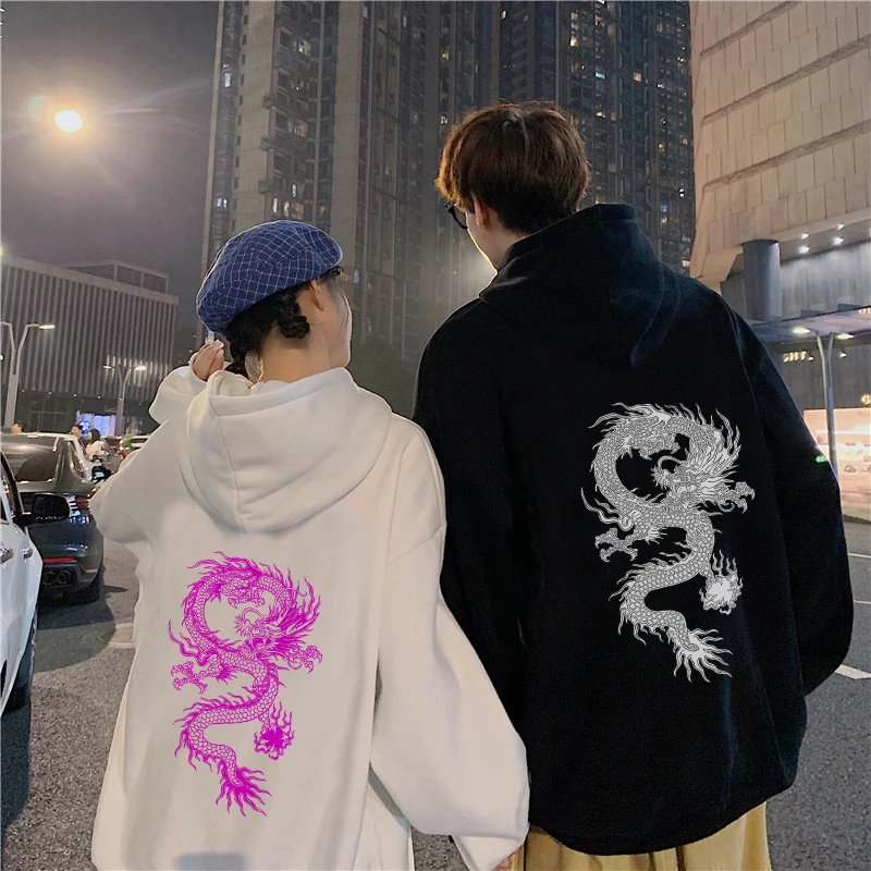 

Y2k Vintage Chinese Dragon Zip Up Hoodies Women Oversized Sweatshirt Tops Punk Harajuku Long Sleeve Outerwear Streetwear Jacket