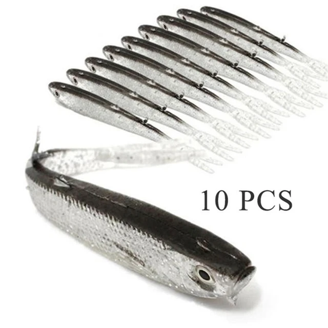 Fishing Easy Shiner 10pcs/Lot 5cm 6cm 7cm 9cm Soft Plastic Shad T Tail  Swimbait Fishing Lures Silicone Artificial Bait Wobblers Fishing Tackle