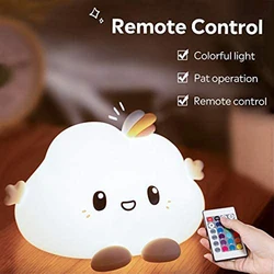 Veilleuse en nuage de Silicone Rechargeable pour chambre d'enfants, veilleuse mignonne pour bébé, veilleuse Kawaii pour filles 