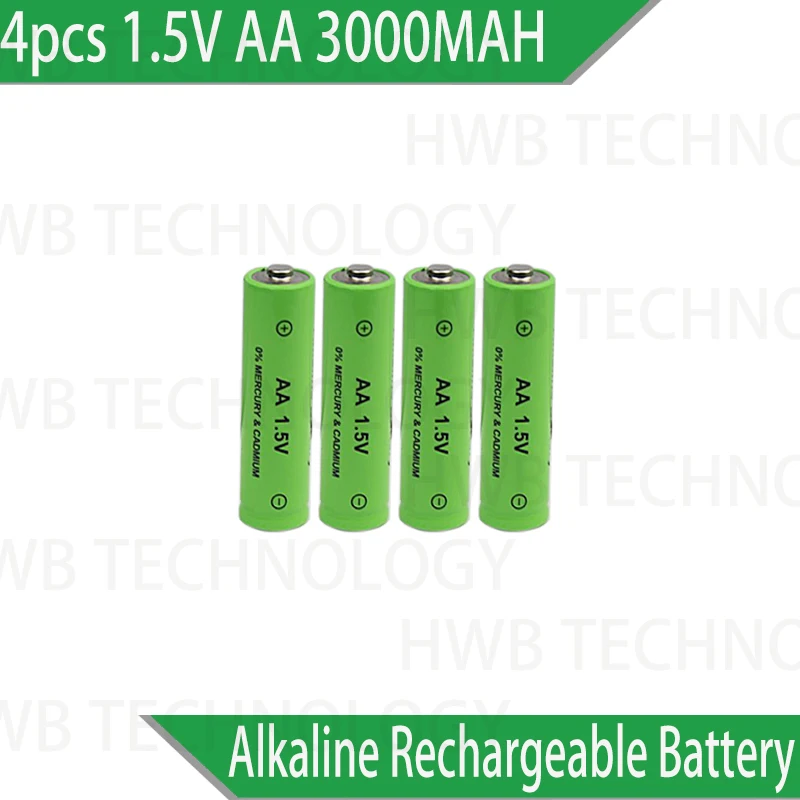 4 шт./лот новый бренд AA Аккумуляторная Батарея 3000mah 1,5 V Новый щелочный Аккумулятор для светодиодная световая игрушка mp3 Бесплатная доставка