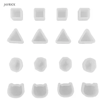 

16Pcs Tiny Silicone Round Cat Sqaure Molds Jewelry Earring Necklace Pendant Mold Resin Casting Jewelry Making Tools