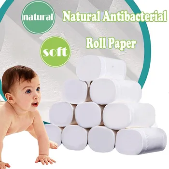 

10 Rolls Paper Hand Towels Toilet Paper Toilet Roll Tissue Napkin Toilet Paper Bulk Rolls Bath Tissue Bathroom White Soft