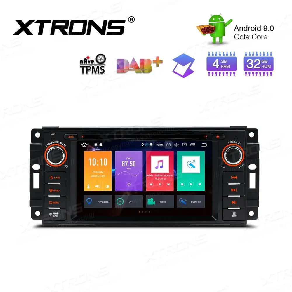 Sale 6.2" Android 9.0 OS Car DVD Multimedia Navigation GPS Radio for Dodge Caliber 2009-2011 & Journey 2009-2011 & Dakota 2005-2011 2