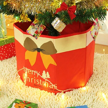 

Folding Snowmen Base Box Xmas Tree Foot Cover Non-woven Storage Box Xmas Decor Multifunction Durable Christmas Tree Skirt Box