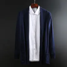 Новинка, модный брендовый шерстяной свитер, мужской кардиган, облегающие вязаные Джемперы, зимнее пальто, корейский стиль, повседневная одежда для мужчин