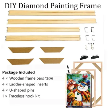 

Christmas gift DIY Wood Frame For Diamond Painting full DIY diamond mosaic Wall Frame diamond embroidery full Frame home decor