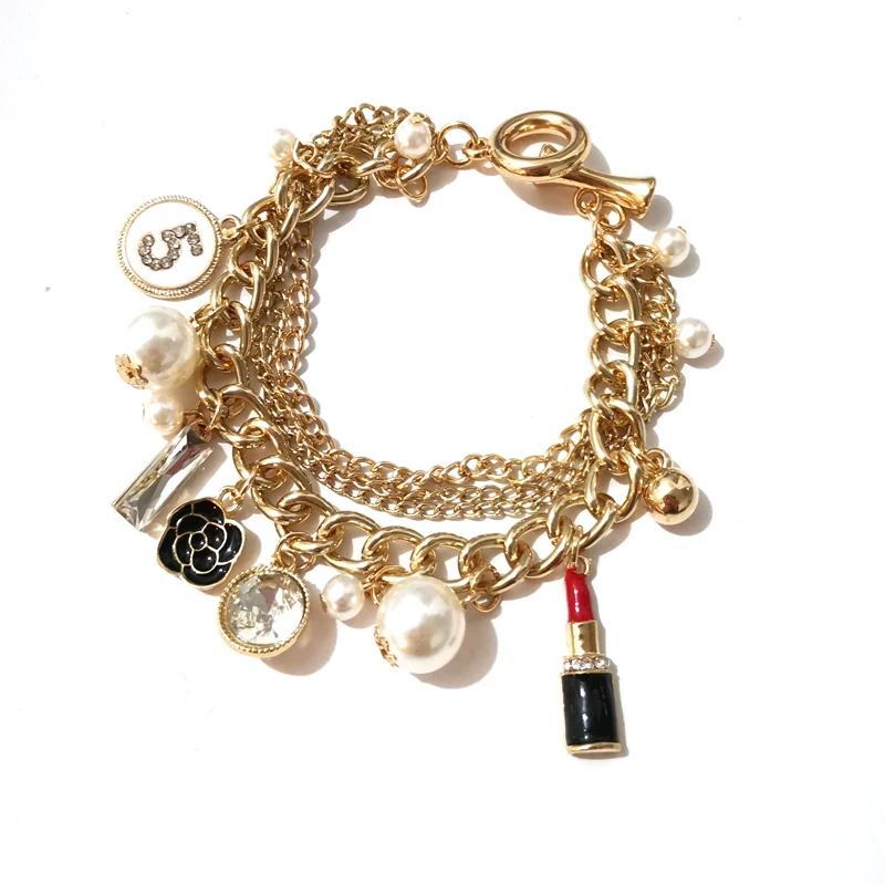 Новые модные жемчужные браслеты и для женщин bijoux Crystal No.5 Роскошный Жемчужный
