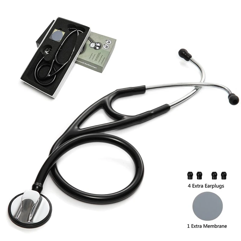 Dual Head Stethoscope Medical Stethoscope Professional Cardiology Stethoscope Medical Doctor Stethoscope Doctor Heart Lung Medical Sthethoscope Nurse Devices