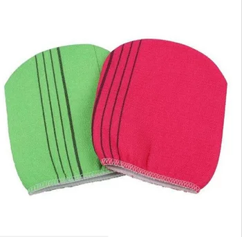 

Wholesale 4 pc/lot Bathing towel bathing double-sided mites gloves bathing exfoliating mud artifact