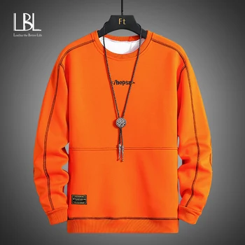 LBL Hoodies Sweatshirts Men Streetwear Solid Pullover Sweatshirt Hoodie Men New 2021 Spring Autumn Casual Sweatshirt Men Clothes 1