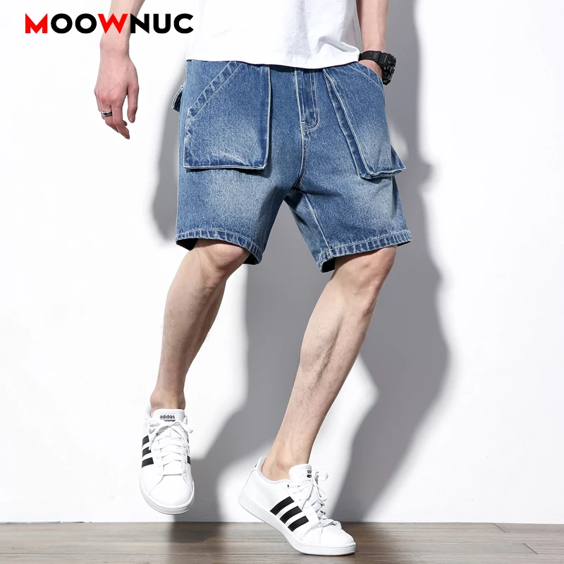 

Summer Jeans For Men Short 2020 Sweatpants 5XL Male Trousers Loose Streetwear Denim Pants Casual Knee-Length Hip Hop Designer