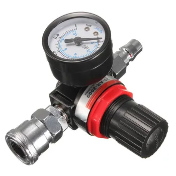 

G1/4'' Pneumatic Mini Pressure Relief Control Compressor Regulator Treatment Units with Gauge Fitting