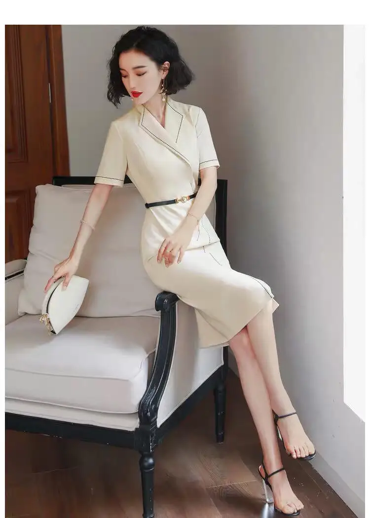 De nieuwe zomer 2019 taille temperament tonen dunne jurk De nieuwe zomer 2019 taille temperament tonen dunne jurk