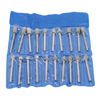 

20pcs Diamond Chainsaw Grinding Head Woodworking Craftsman Diamond Grinding Rod Electroplated Emery Polishing Head