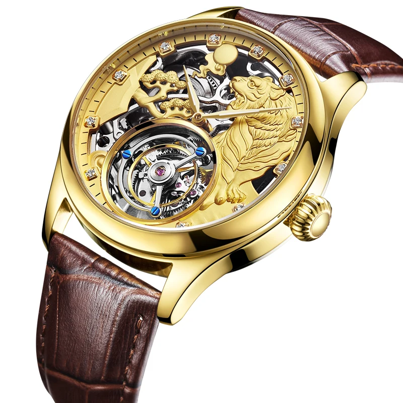 US $449.90 AESOP Mens Mechanical Watches Watch for Men Top Brand Tourbillon Male Skeleton At Watch Man Luxury Clocks Watch Men Dropshipping