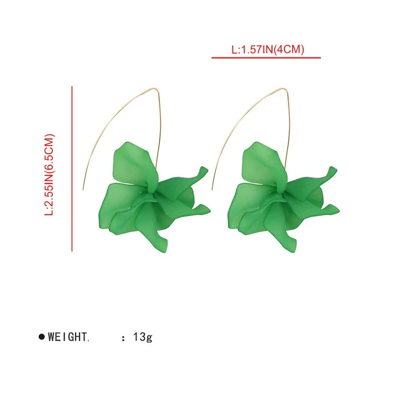 Exknl Multicolored Fashion Resin Flower Long Drop Earrings 2022 Designs Bohemia Handmade Petal Dangle Earrings For Women Gift