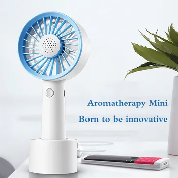 

Portable Aromatic Small Fan with USB Charge Three Modes 2000mah Built-In Battery Detachable Base Mini Cooler for Summer