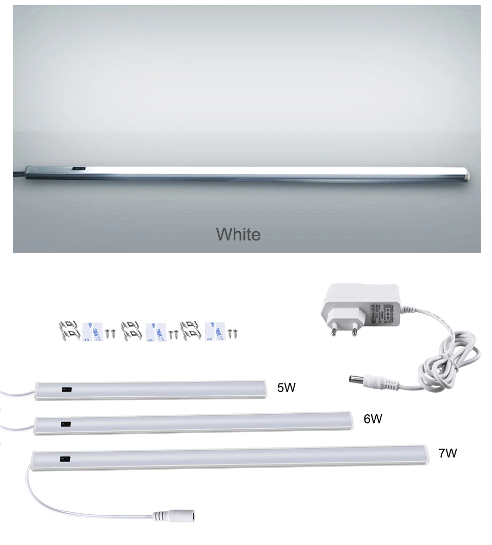 Светодиодный светильник с датчиком ручного сканирования, 12 В, светодиодный светильник для шкафа, лампа с датчиком движения, светодиодный светильник для кухни s 30 см 40 см 50 см, барная лампа