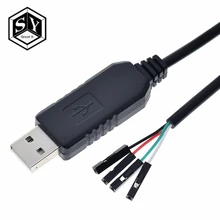 1 pces suporte usb para com módulo cabo usb para rs232 ttl uart pl2303hx conversor automático