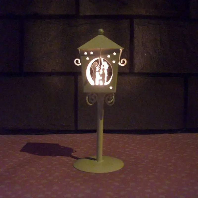 Romantic marriage proposal couple pavilion wrought iron candlestick Lantern Lamp Decor For Dinner Home Q1FD