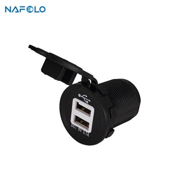 

1PC Universal USB Car Charger 12V 24V LED Cigarette Lighter Socket Dual USB Car Charger Adapter Socket Car accessories