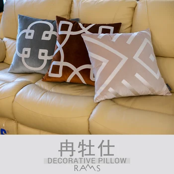 

2020 Rams Embroidered Decorative Geometric Pillow Cushion Home Decor Embroidery