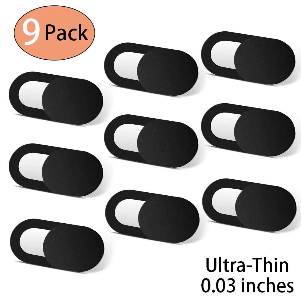 

9PCS Universal WebCam Cover Shutter Magnet Slider Plastic Camera Cover For Web Laptop iPad PC Macbook Tablet Privacy Sticker