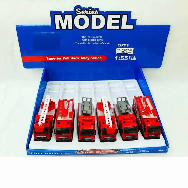 

Children'S Educational Model Toy Car Metal Car 3-Warrior City Freight Truck Fire Truck Engineering Vehicle Toy