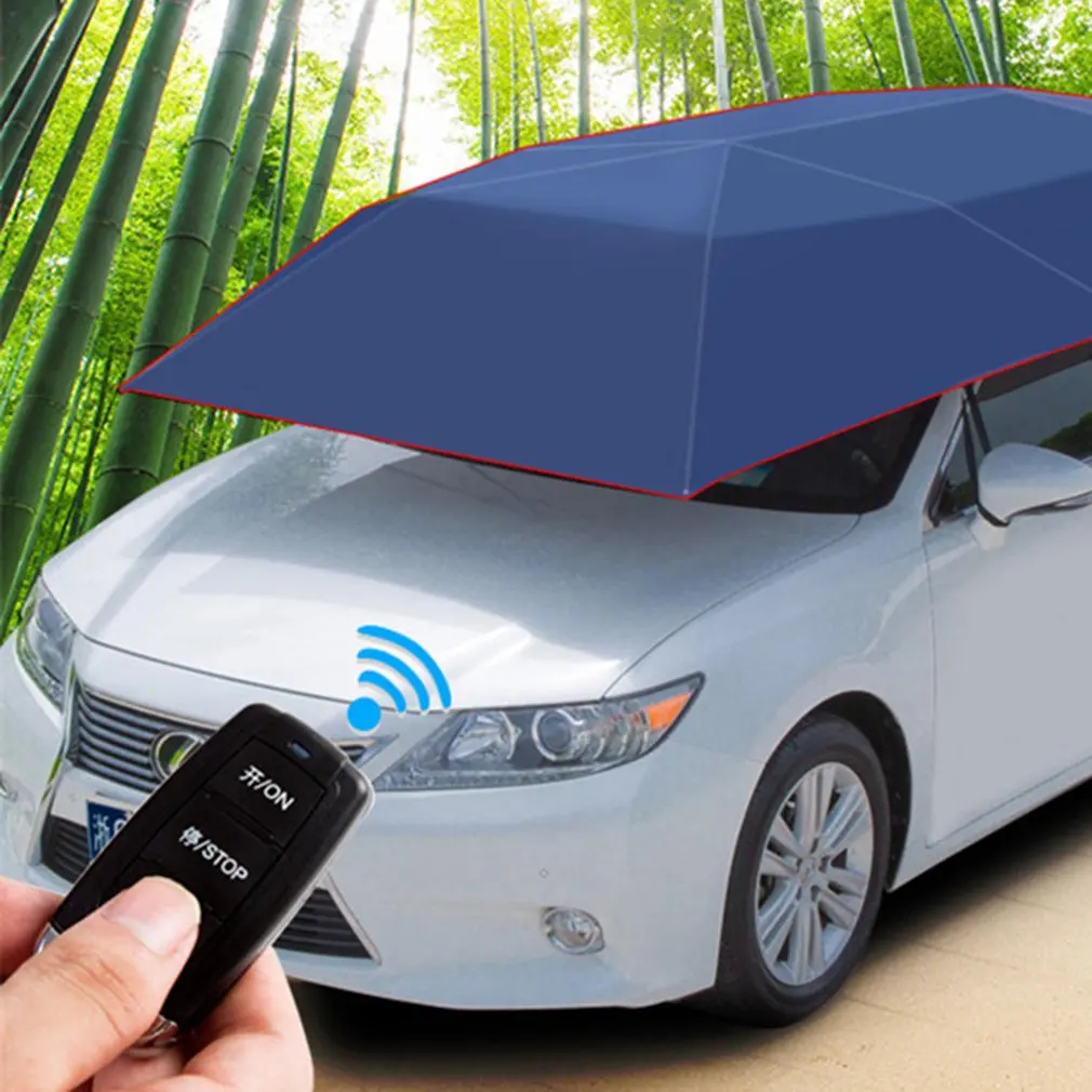 

Semi-automatic Car Hydraulic Pressure Tent Umbrella Foldable Anti-UV Car Movable Carport Sun Shade Canopy Cover Universal
