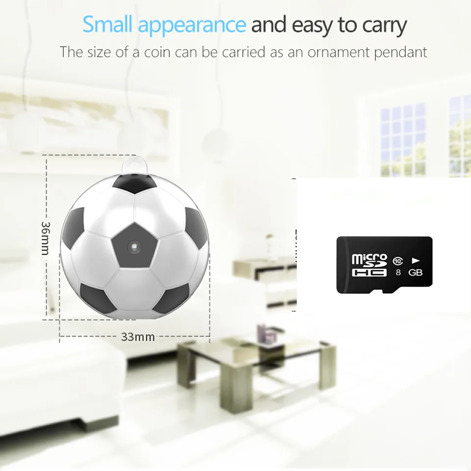 HD1080PSensor Visione Notturna di Movimento della Videocamera DV Video Piccolo Registratore Della Macchina Fotografica cam SQ20 - Цвет: SQ20Add8GBTFCard
