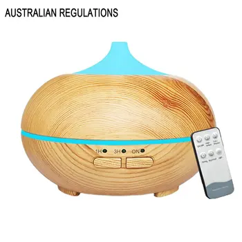 

Air Humidifier Ultrasonic Aroma Essential Oil Diffuser 400Ml Aromatherapy Machine Half Wood Grain Color Changing