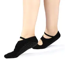 1 пара носков для йоги, Нескользящие хлопковые носки, тренировочный носок для йоги, женские принадлежности для прыжков и балета
