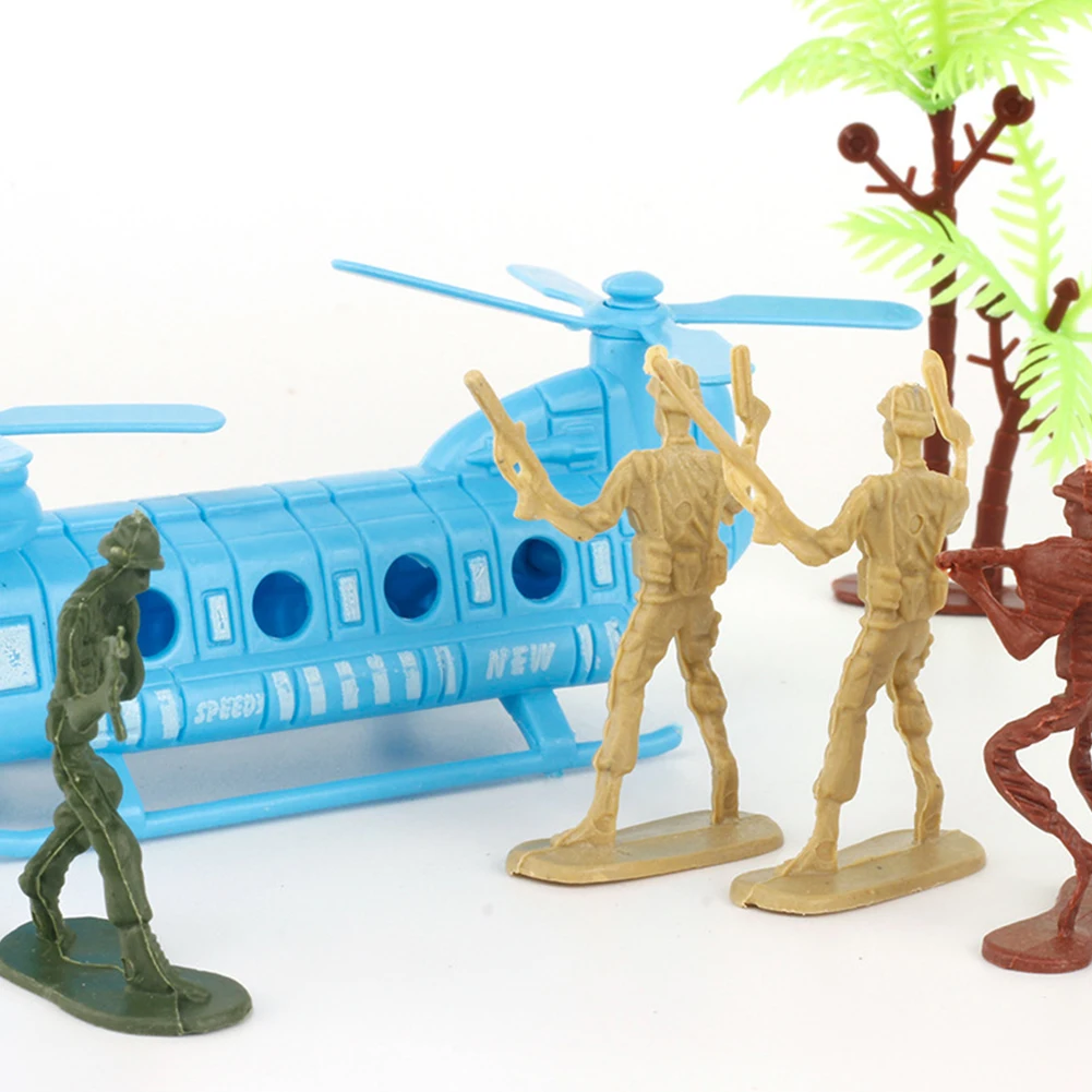 Set Plastic Puppet Soldiers Military Toy Set Diy Kidsroom Funny Collection Decor Small DIY Military Toys Cool