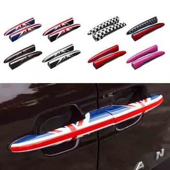 

1pair Union Jack Rear Trunk Door Handle Covers Decoration Sticker For MINI Cooper JCW R55 Clubman Car Styling Accessories