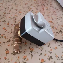 AC220V 3-ходовой Электрический моторизованный шаровой клапан DN25/DN20/DN15 трехпроводной два Управление для кондиционирования воздуха