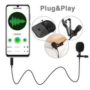 Image 3 - Arimic Lavalier Lapel Microphone Recording microphone Condenser Mic Extension 2M Cable for iPhone Android Smartphone YouTube