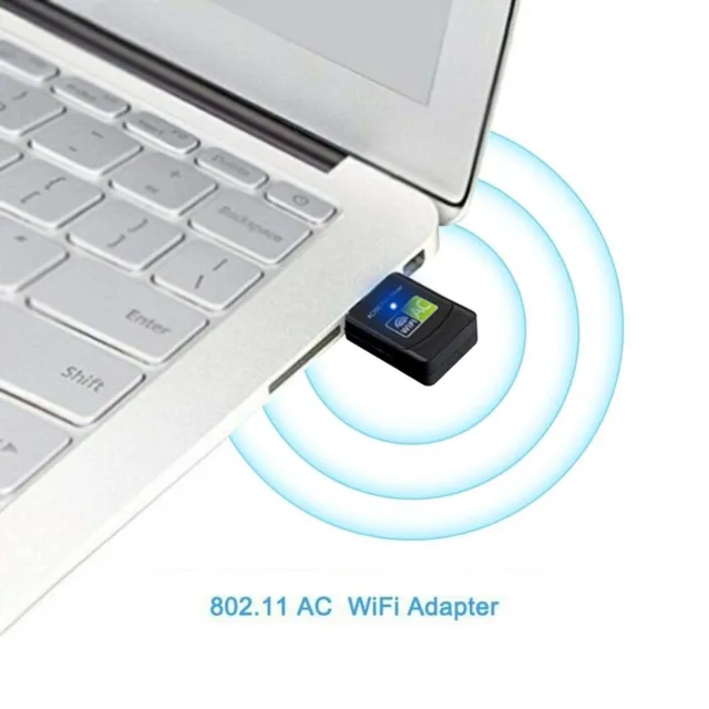 100Pcs Adaptador WiFi USB inalámbrico de 600Mbps, Dongle, tarjeta de red para  PC, banda Dual, 5 Ghz, Lan, USB, receptor Ethernet - AliExpress