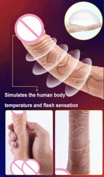 Telescopic Dildo Vibrator Big Vibrating Heating Realistic Dildos Penis With Suction Cup G Spot Massage Sex Toy For Women 5