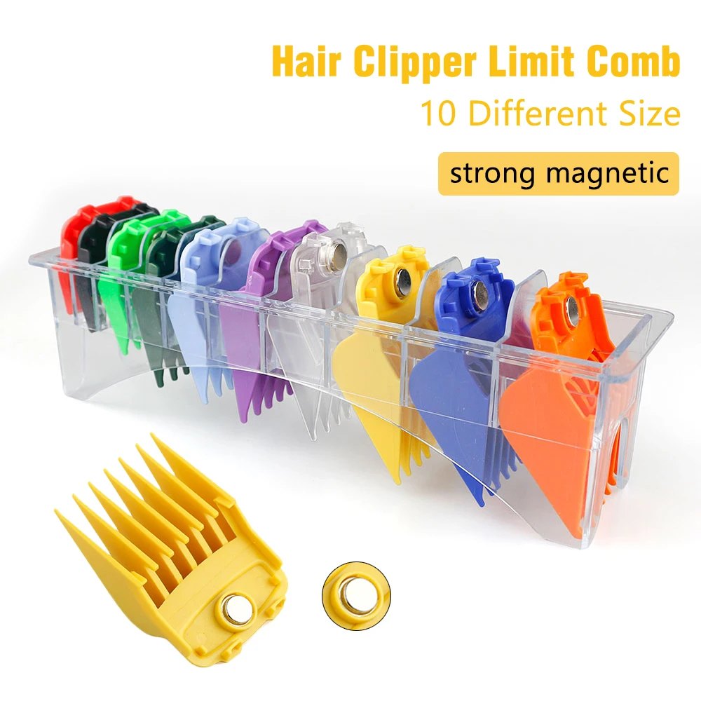 

10 Pcs Professional Limit Comb Cutting Guide Combs Kit Barber Replacement Guide Attachment Universal Hair Clipper Limit Comb