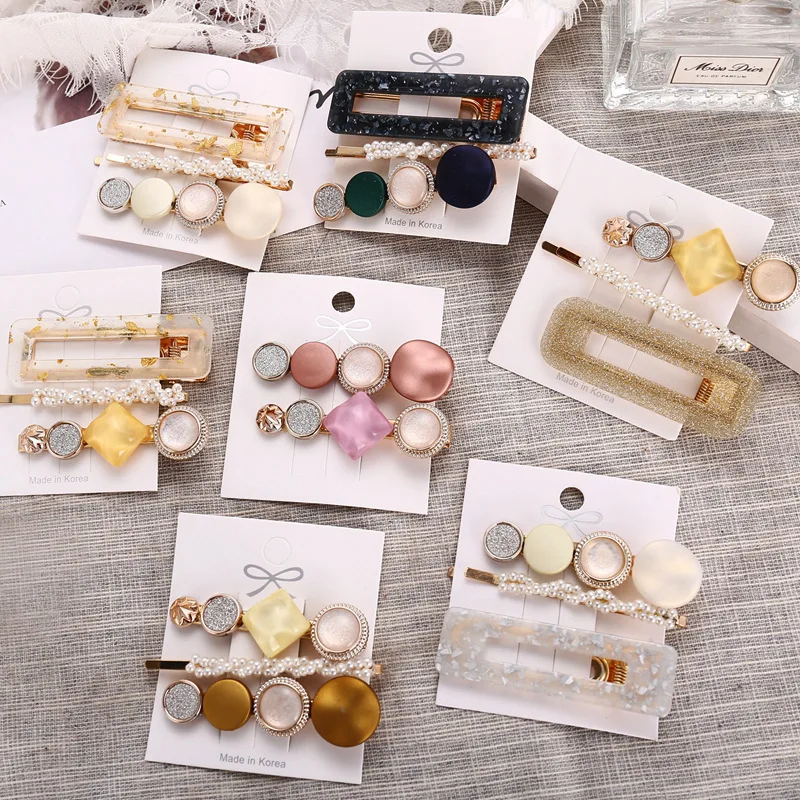 New 2020 Hair Accessorie Korean pins for Women Fashion Clips &amp Pins Barrette Stick Hairpin Barrettes |