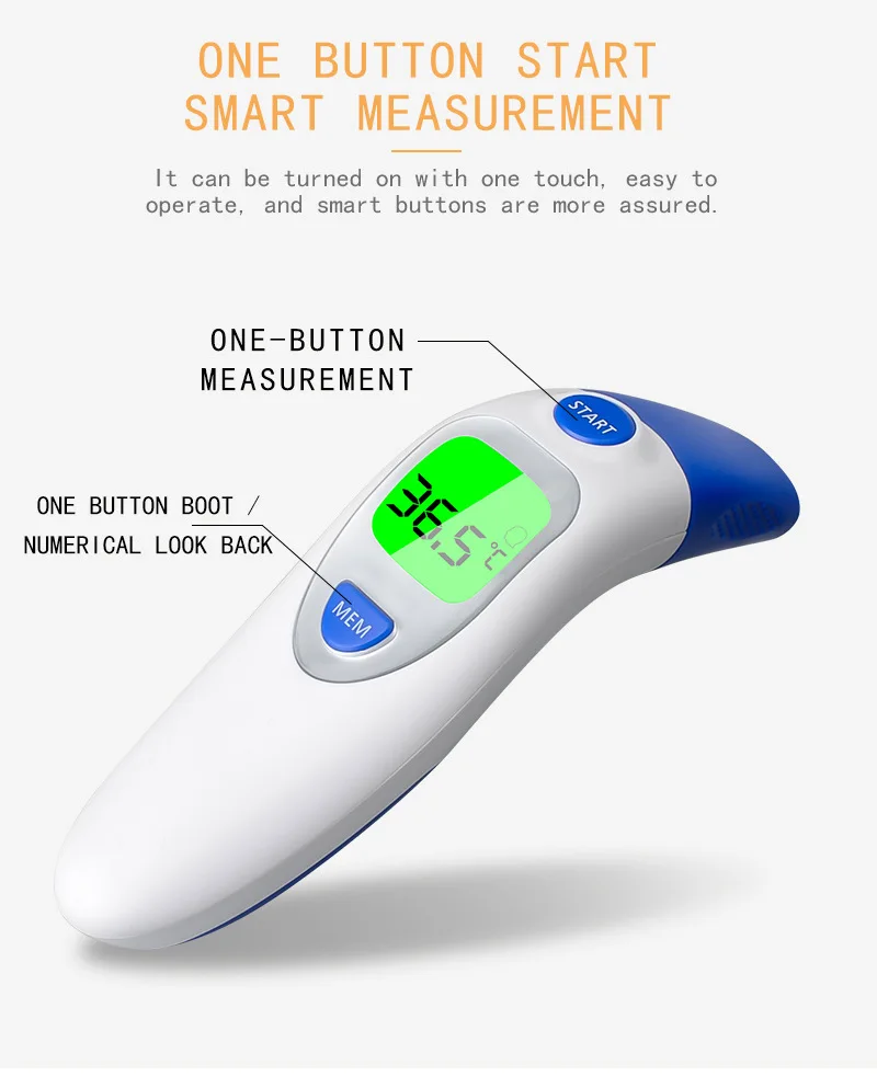 Ушной и лоб термометр цифровой медицинский инфракрасный термометр для детей и взрослых по Фаренгейту и Цельсию конвертер