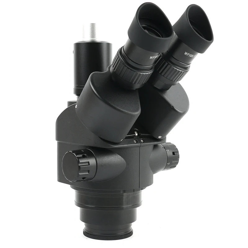  Black Trinocular stereo microscope Simul-focal 3.5-90X Zoom Barlow Objective lens 144 LED Lamp Main